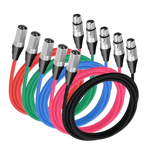 MX xlr male to female microphone cable wire 3 pin mic cable microphone cord wire mic cable 5 meter for Guitar Audio Speaker Cable Multicolor - Image 2