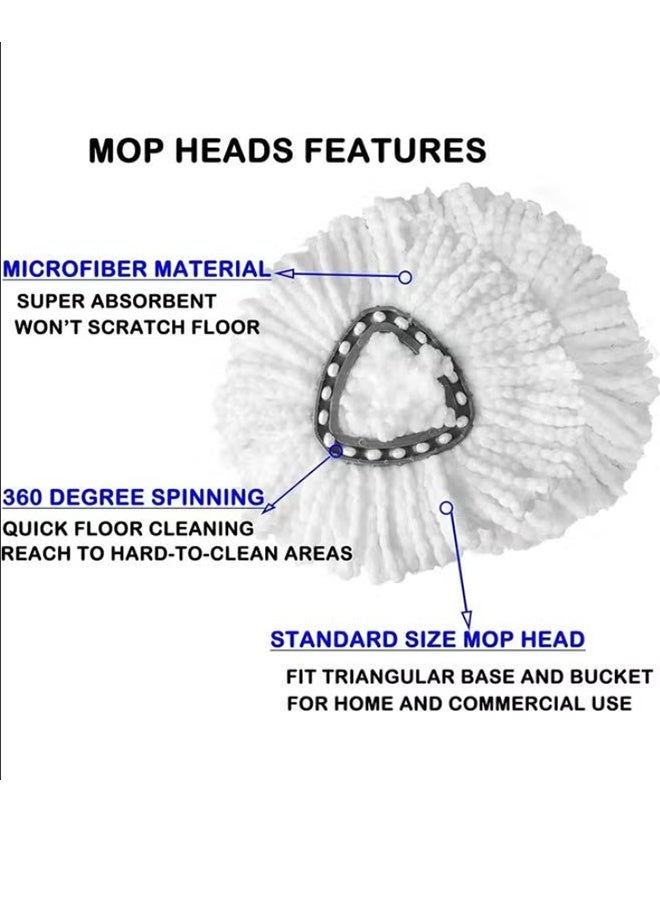 بكومور رؤوس إعادة تعبئة ممسحة دوارة (عبوة من 5 قطع) - رؤوس ممسحة بديلة من الألياف الدقيقة متوافقة مع ممسحة فيليدا إيزي ورينج آند كلين وتوربو ميكروفايبر - عبوات قابلة للغسل ومتينة لتنظيف الأرضيات - Image 5