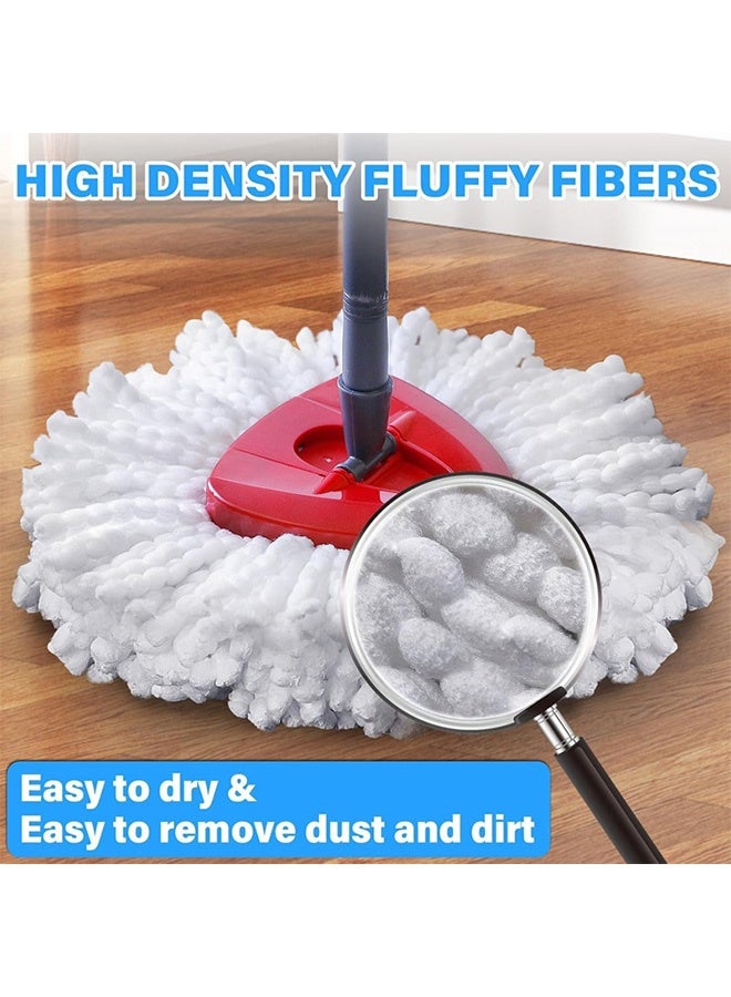 بكومور رؤوس إعادة تعبئة ممسحة دوارة (عبوة من 5 قطع) - رؤوس ممسحة بديلة من الألياف الدقيقة متوافقة مع ممسحة فيليدا إيزي ورينج آند كلين وتوربو ميكروفايبر - عبوات قابلة للغسل ومتينة لتنظيف الأرضيات - Image 4