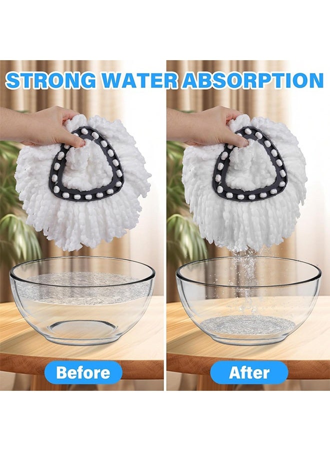 بكومور رؤوس إعادة تعبئة ممسحة دوارة (عبوة من 5 قطع) - رؤوس ممسحة بديلة من الألياف الدقيقة متوافقة مع ممسحة فيليدا إيزي ورينج آند كلين وتوربو ميكروفايبر - عبوات قابلة للغسل ومتينة لتنظيف الأرضيات - Image 3