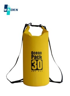 WAOKN Portable PVC Laundry Bag – Foldable Washing Storage Bag for Hotel & Travel – Lightweight and Compact Eco-Friendly Camping Laundry Bag (Yellow, 30L)  - Image 1
