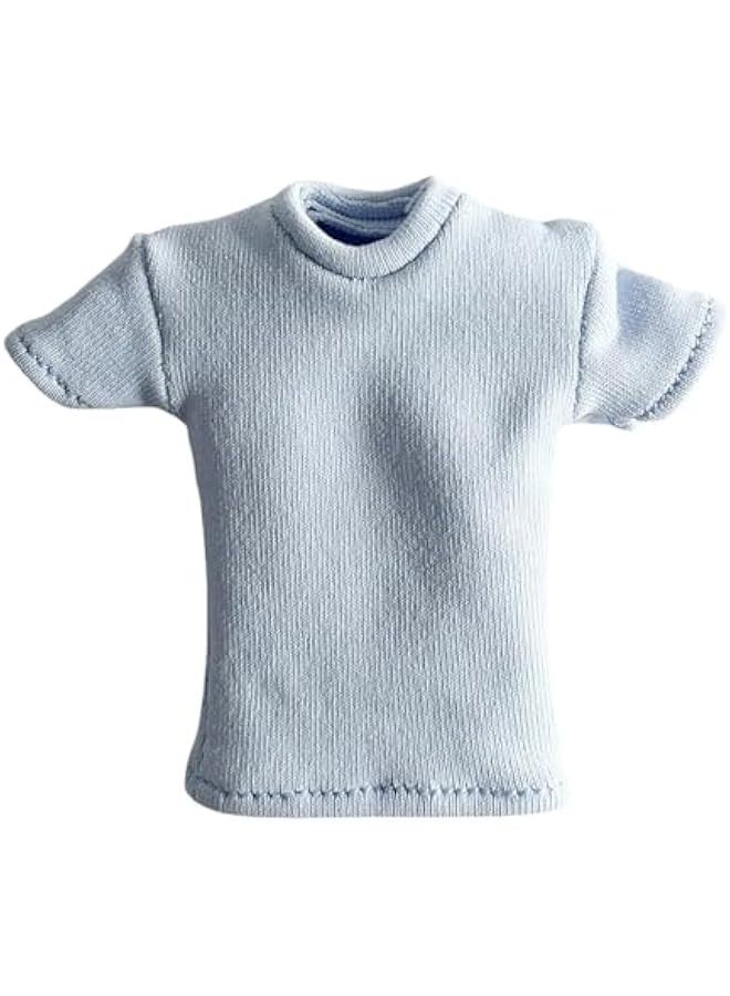 1/12 Scale T Shirt 6'' Action Figure Model Short Sleeve 1/12 Scale, blue, Length:5.1cm - Image 1