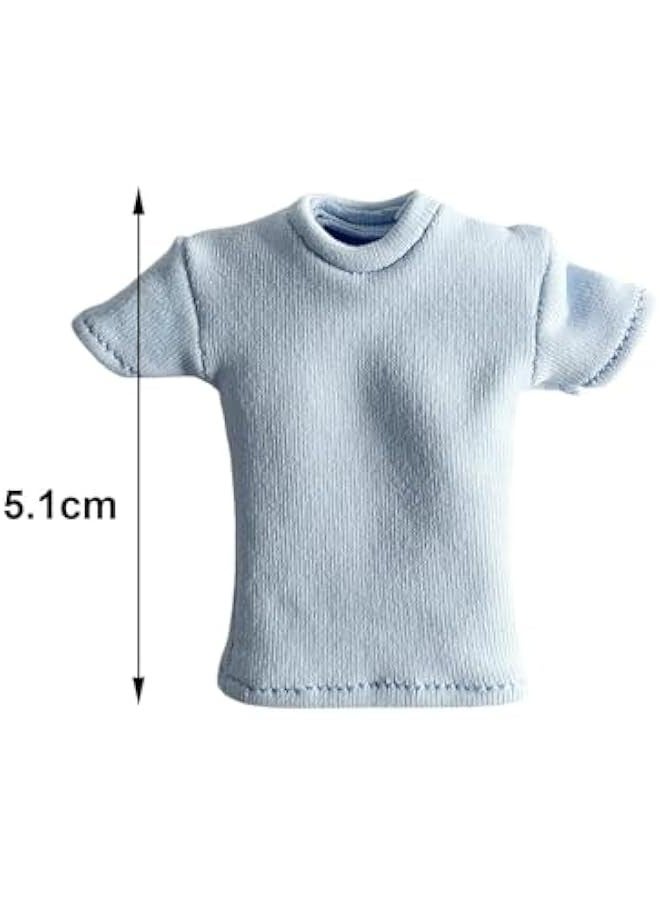 1/12 Scale T Shirt 6'' Action Figure Model Short Sleeve 1/12 Scale, blue, Length:5.1cm - Image 3