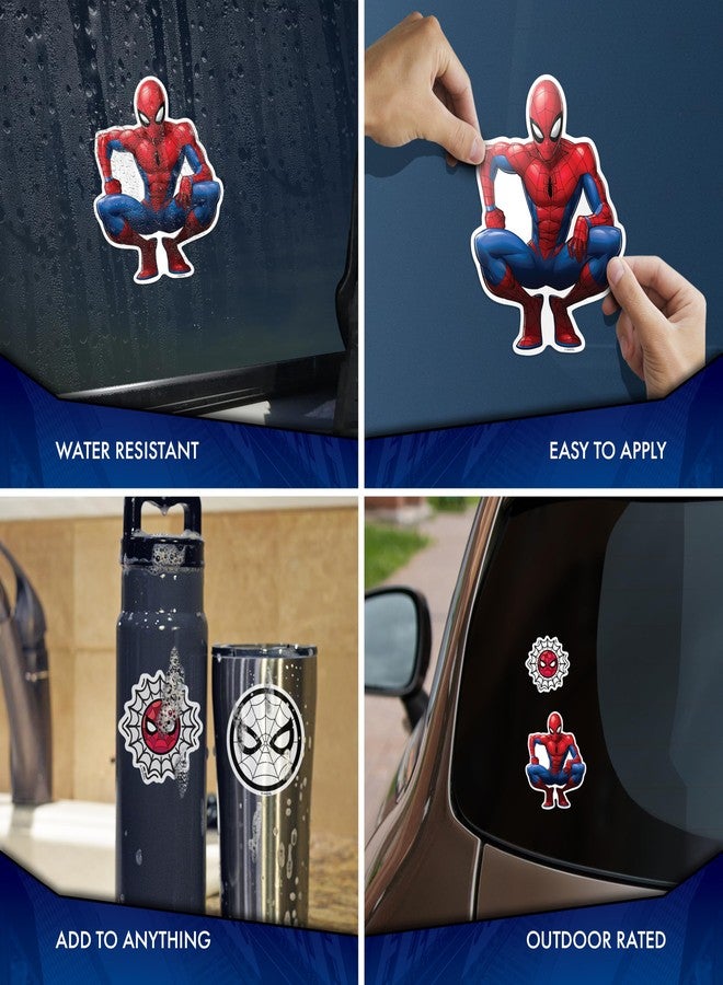 WALL PALZ Marvel Spider-Man Decals - Set of 3 Vinyl Stickers for Water Bottle Bike Helmet Laptop Skateboard Car - Marvel Stickers for Kids and Adults - Image 2