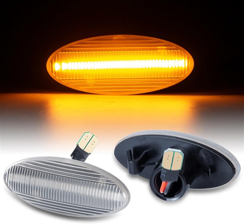 QASULER Dynamic Amber Flowing Water Side Marker Lights - Image 3