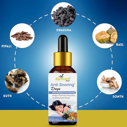 Ayumcure أيامكيور قطرات مضادة للشخير 30ML | قطرات أنفية عشبية لتخفيف الشخير ونوم أفضل | مع البيل الهندي، دراكشا، الزنجبيل الجاف والفلفل الطويل | يحسن التنفس | طبيعي 100% للرجال والنساء - Image 3