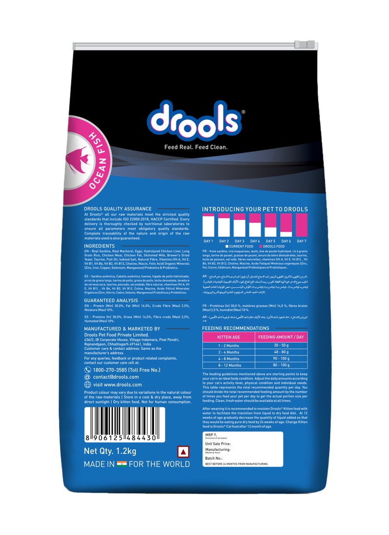 Drools طعام جاف للقطط الصغيرة بنكهة سمك المحيط - Image 2