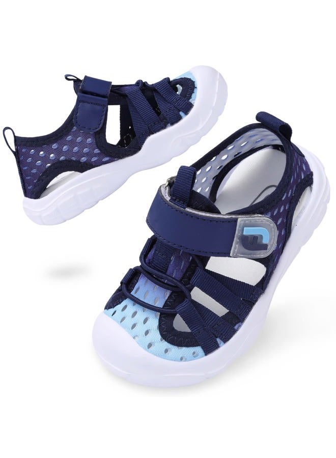 JOINFREE Baby Toddler Water Shoes Barefoot Swim Shoes Quick Dry Slip on Sneakers for Boys Girls Blue 12-18 Months Infant - Image 1