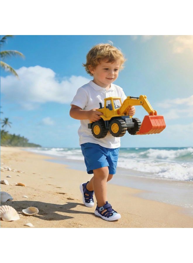 JOINFREE Baby Toddler Water Shoes Barefoot Swim Shoes Quick Dry Slip on Sneakers for Boys Girls Blue 12-18 Months Infant - Image 2