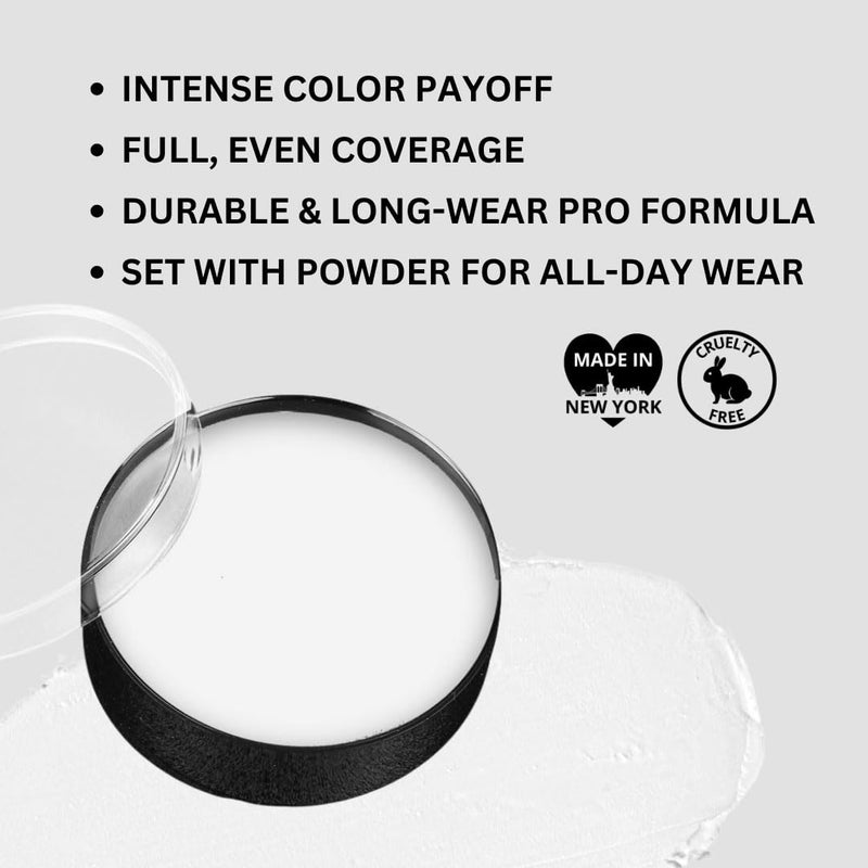 Mehron Makeup Color Cups | Stage, Foundation, Face Paint, Body Paint, Halloween Makeup | Greasepaint .5 oz (14 g) (Clown White) - Image 3