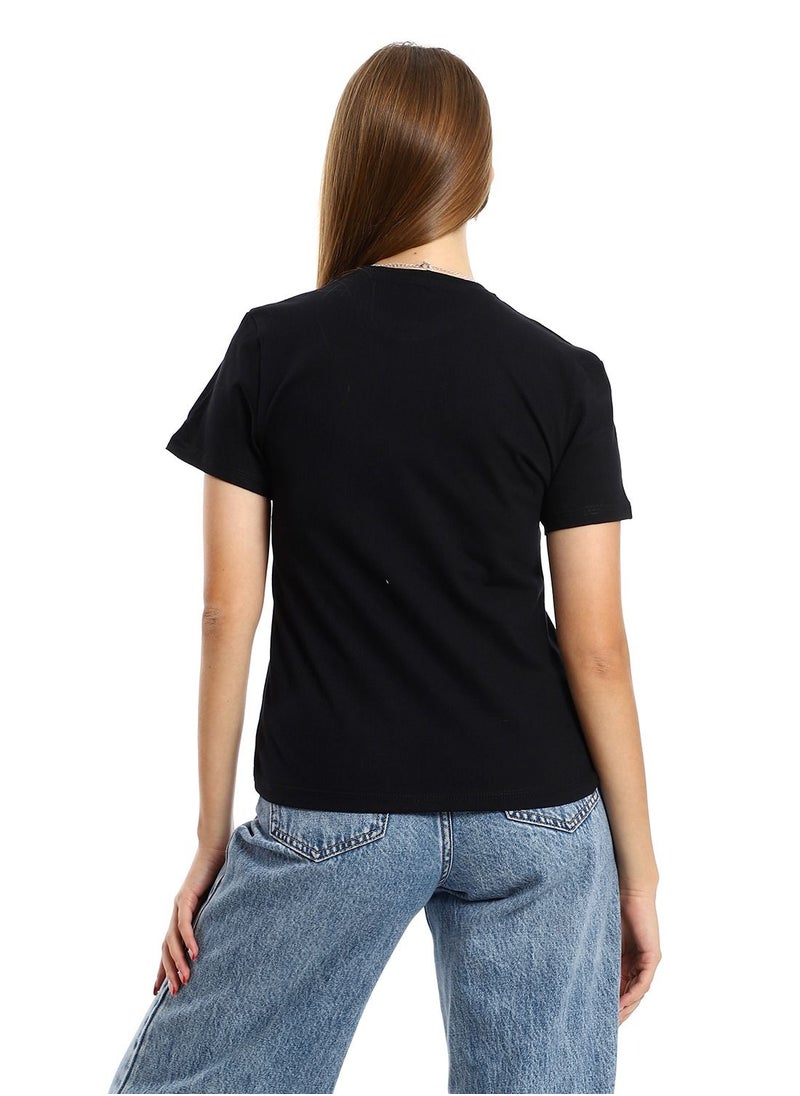 Mesery Cotton Printed T-Shirt For Women  - Image 3