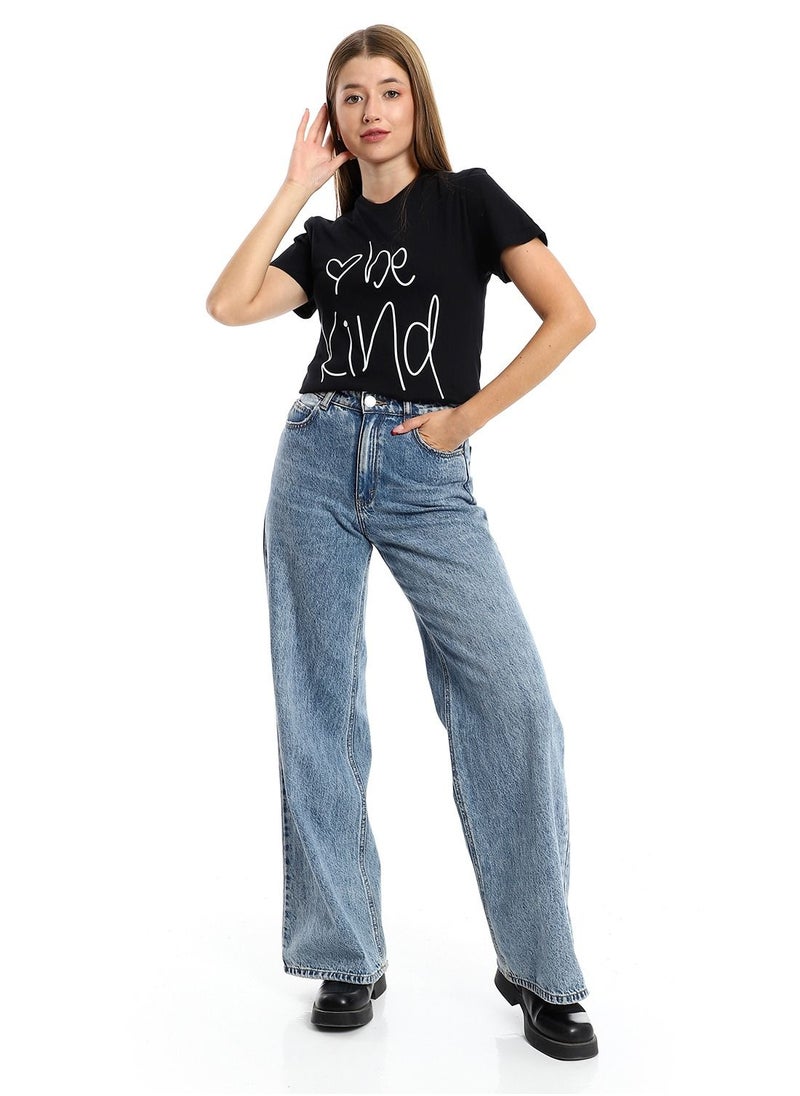 Mesery Cotton Printed T-Shirt For Women  - Image 5