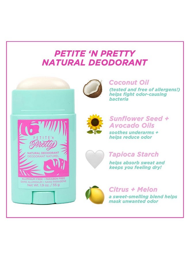 Petite 'N Pretty 2-Pack Natural Deodorant For Kids, Tweens, Teens - Hypoallergenic, Aluminum Free, Lightly Scented - Pediatrician & Dermatologist Approved, Made In The Usa  - Image 2