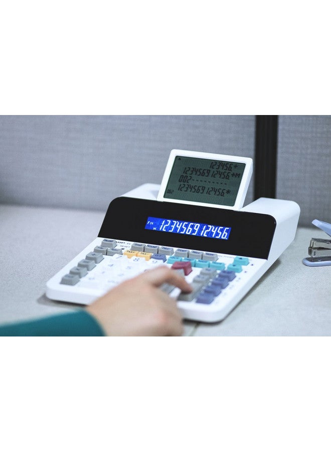 Sharp EL-1901 Paperless Printing Calculator with Check and Correct, 12-Digit LCD Primary Display, Functions the Same as a Printing Calculator/Adding Machine with Scrolling LCD Display Instead of Paper