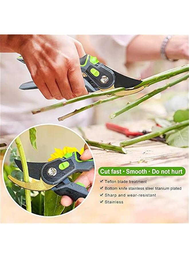 MOXO Stainless Steel Byp Pruning Shears for Garden Heavy Duty RustProof Gardening Scissors  Pruner Secateur - Image 5