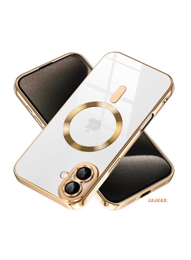 JAJEEK iPhone 16 Magnetic Case – Compatible with MagSafe, Built-in Camera Protector, Soft TPU Anti-Scratch Shockproof Slim Clear Case, Perfect Fit for iPhone 16 6.1 Inch - Image 1