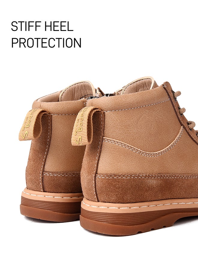 تارانيس حذاء تارانيس للأطفال بكاحل - لون كاكي - برباط قابل للتعديل وحلقة سحب - Image 4