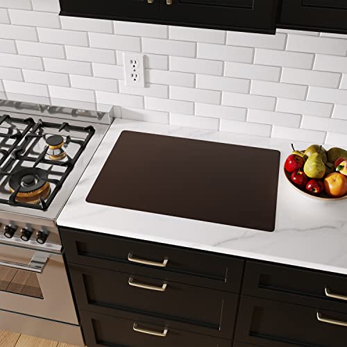 GASARÉ, Set of 2, Extra Large, Thick, Silicone Mats for Kitchen Counter, Heat Resistant Mats, Countertop Protector, Non-Slip, Easy to Clean, 25 x 17 Inches x 1.4mm, Brown - Image 4
