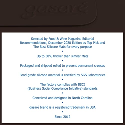 GASARÉ, Set of 2, Extra Large, Thick, Silicone Mats for Kitchen Counter, Heat Resistant Mats, Countertop Protector, Non-Slip, Easy to Clean, 25 x 17 Inches x 1.4mm, Brown - Image 3