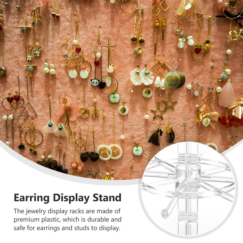 2 Layer Rotatable Jewelry Display Stand Detachable Holder For Earrings Necklace Bracelets Storage - Image 4