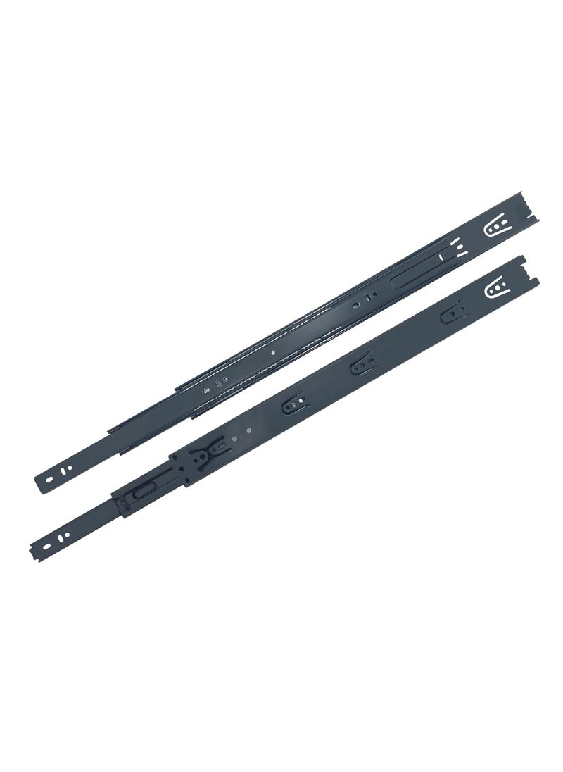 SmartSlide SmartSlide Heavy Duty 45 kg Load Capacity Side Mount Full Extension Drawer Slide 20 inch Drawer Channel for Kitchen Basket Telescopic Channel Ball Bearing Telescopic Drawer Channel Runner Black  - Image 1