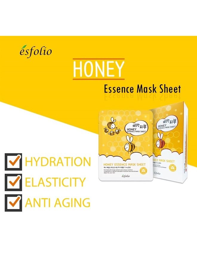 esfolio Pure Skin Mask Box, Honey Essence, 11.8 Ounce - Image 1