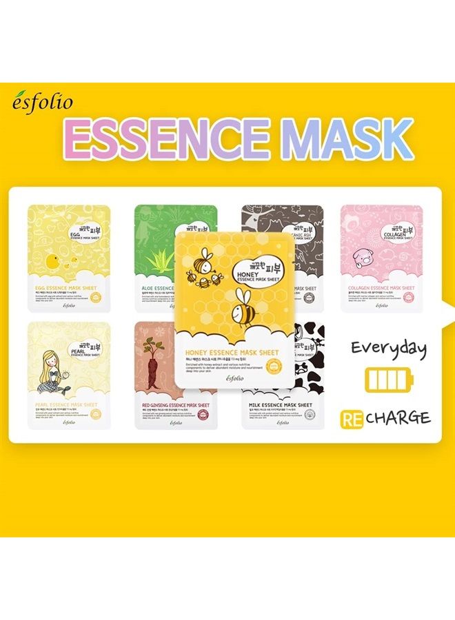 esfolio Pure Skin Mask Box, Honey Essence, 11.8 Ounce - Image 2