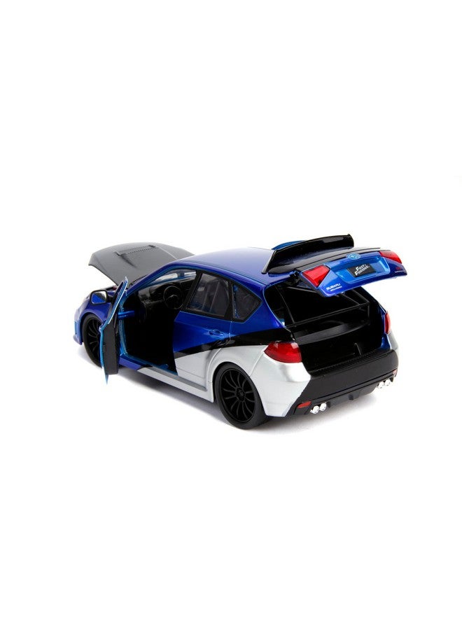 Jada Toys إطارات مطاطية من جادا تويز 1:24 سريع وغاضب - سوبارو إمبريزا WRX STI لبراين، أزرق (99514) - Image 2