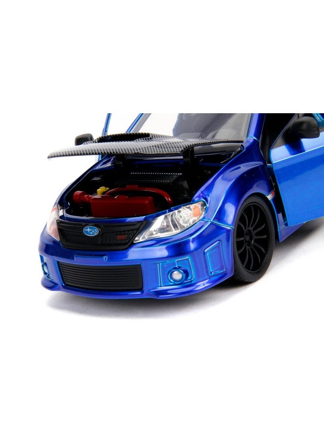 Jada Toys إطارات مطاطية من جادا تويز 1:24 سريع وغاضب - سوبارو إمبريزا WRX STI لبراين، أزرق (99514) - Image 3