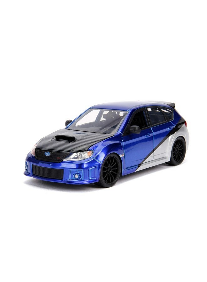 Jada Toys إطارات مطاطية من جادا تويز 1:24 سريع وغاضب - سوبارو إمبريزا WRX STI لبراين، أزرق (99514) - Image 1