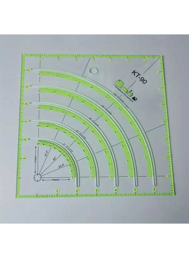 8 Inch Cutting Ruler For DIY Patchwork Versatile Multi Angle Sewing Tool - Image 1