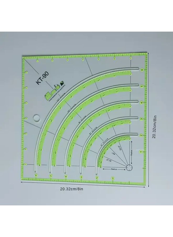 8 Inch Cutting Ruler For DIY Patchwork Versatile Multi Angle Sewing Tool - Image 2