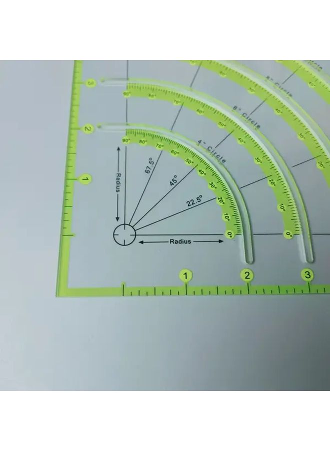 8 Inch Cutting Ruler For DIY Patchwork Versatile Multi Angle Sewing Tool - Image 3