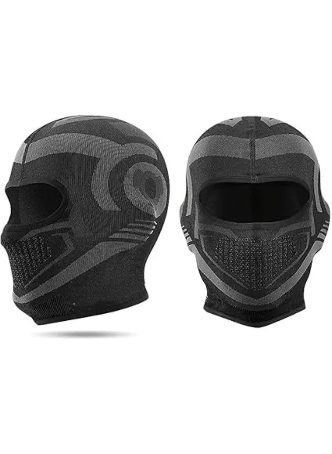 قناع وجه بالاكلافا حراري للتزلج وركوب الدراجات النارية، قناع شتوي قابل للتنفس للحماية من الرياح والبرد، مناسب للرجال والنساء لممارسة الأنشطة الخارجية مثل ركوب الدراجات والجري والتزلج – لون أسود - Image 1