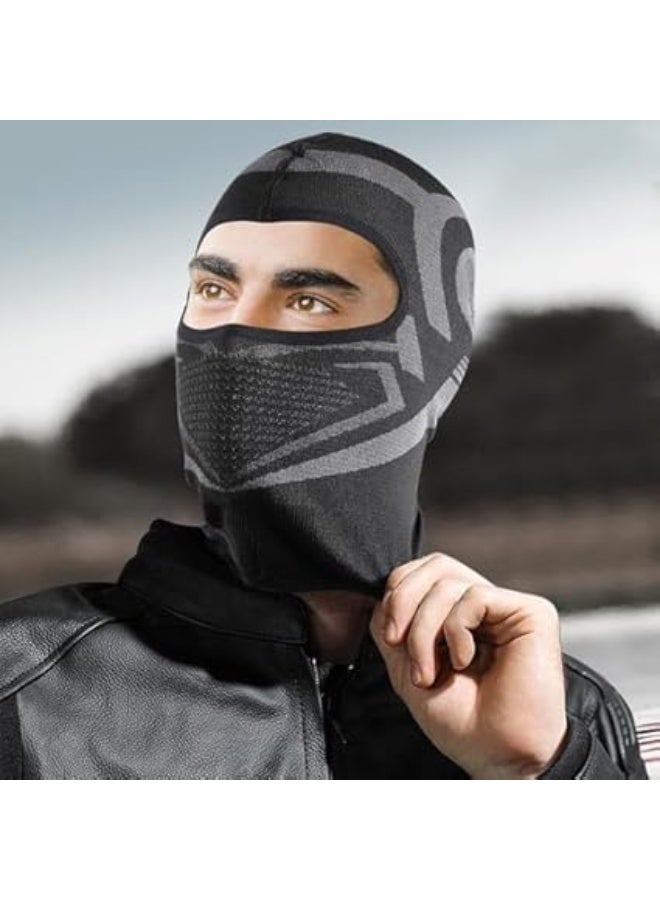 قناع وجه بالاكلافا حراري للتزلج وركوب الدراجات النارية، قناع شتوي قابل للتنفس للحماية من الرياح والبرد، مناسب للرجال والنساء لممارسة الأنشطة الخارجية مثل ركوب الدراجات والجري والتزلج – لون أسود - Image 5