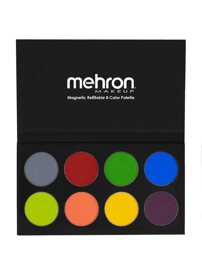 mehron Makeup Paradise Makeup AQ 8 Color Tropical Palette | Magnetic Refillable Body Paint & Face Paint Palette | Professional & Water Activated | Costumes, SFX, Halloween, & Cosplay - Image 1
