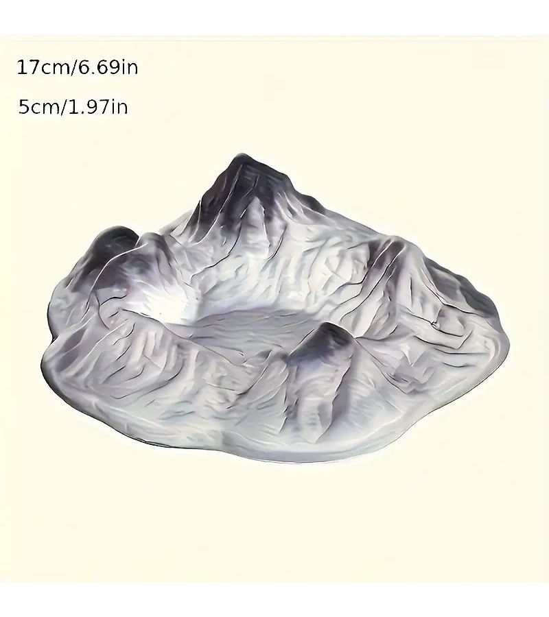 1pc Iceberg Frosting Self Designed Ashtray Creative Light Luxury Desktop Decor Anti Flying Ash Office Cigar Holder Gift For Men Boyfriend Nordic Modern Home Decor Desktop Accessory - Image 3