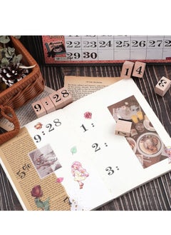 Excefore Wooden Rubber Stamps Kit, Number 0-9 Number Stamps Set, Kids Arts & Crafts, Suitable  for Card Making, DIY Planner, Scrapbooking  - Image 4