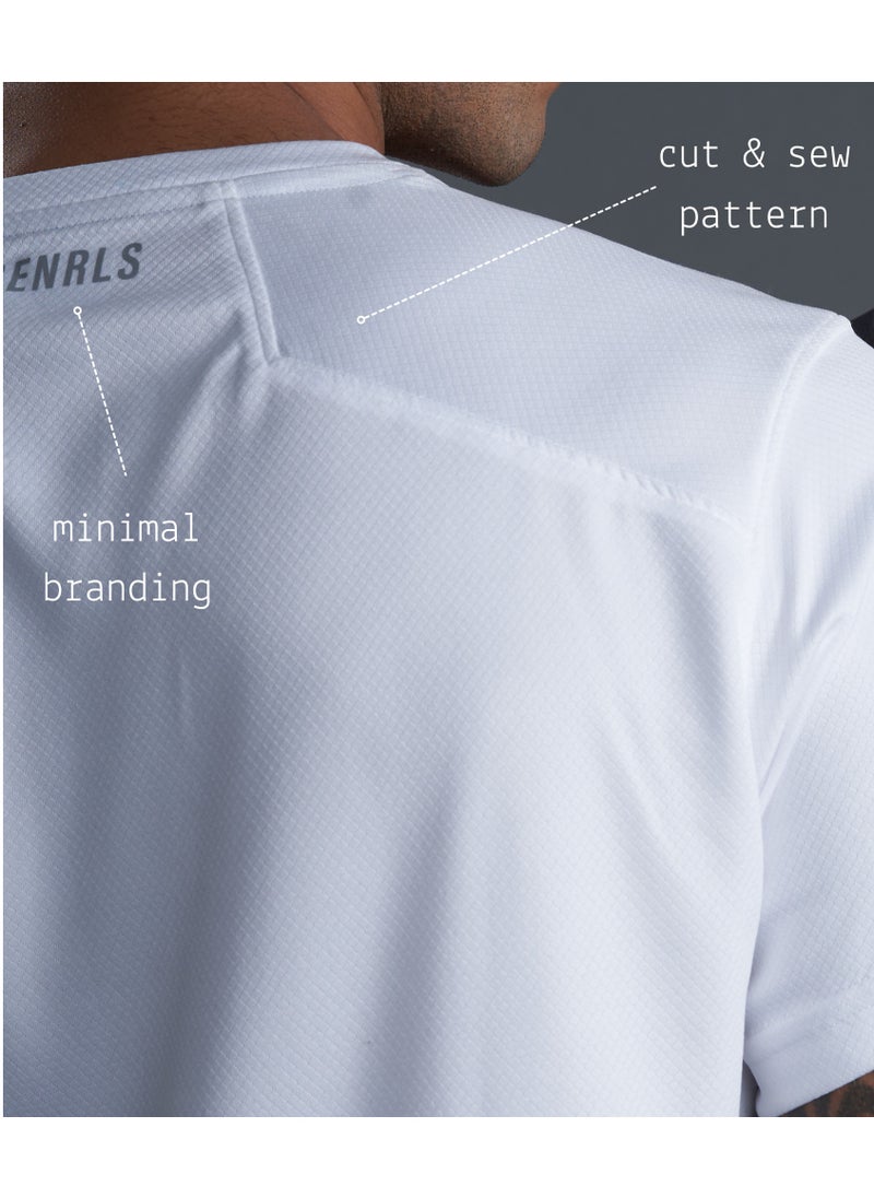 GENRLS - Men's Classic Cut & Sew Tshirt White - Image 1