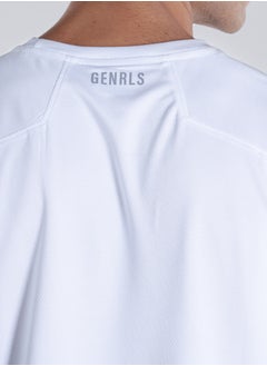 GENRLS Men's Classic Cut & Sew Tshirt White  - Image 3