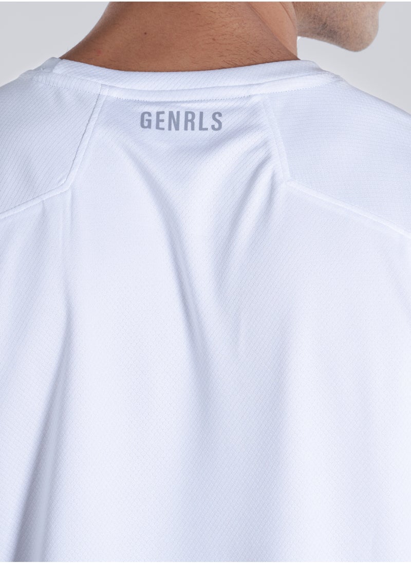 GENRLS - Men's Classic Cut & Sew Tshirt White - Image 1