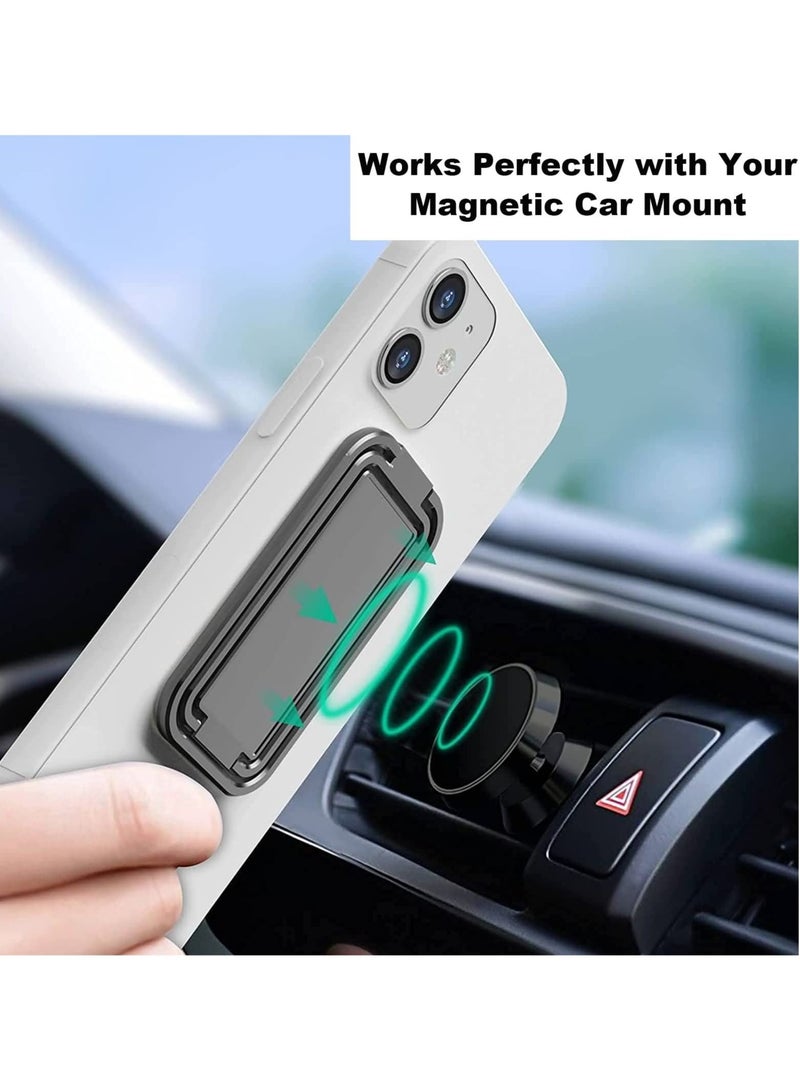 Captaintech Finger Grip Phone Holder Magnetic Phone Grip Holder Stand Finger Kickstand Tablet Stands Ultra-Thin 360° Rotation Phones Back Grip - Image 3