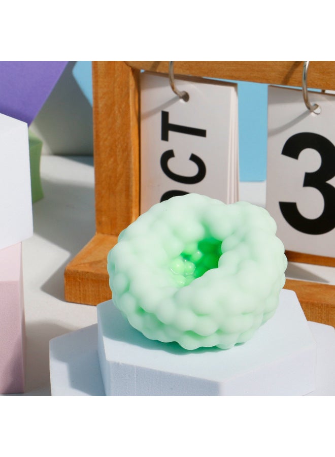 Bead Squishy - Noise Popping Ball Squishy Toy - Apple green noise ball [free air pump] - Ice Cube Crackle Ball, Handmade Sensory Toy, Stress Relief Popping Beads, Fun Fidget Toy, Kids Decompression Gadget - Image 1