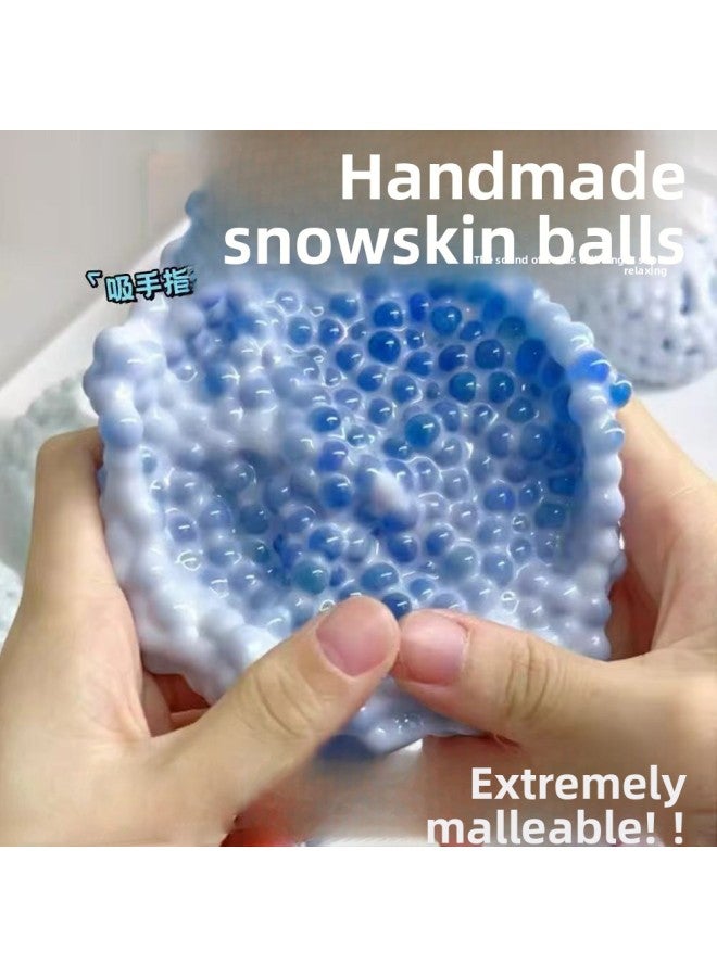 Bead Squishy - Noise Popping Ball Squishy Toy - Apple green noise ball [free air pump] - Ice Cube Crackle Ball, Handmade Sensory Toy, Stress Relief Popping Beads, Fun Fidget Toy, Kids Decompression Gadget - Image 2