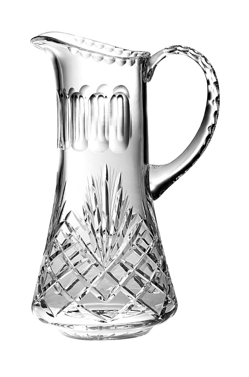 Barski Hand Cut Mouth Blown Crystal Pitcher 54oz 11 height Made in Europe