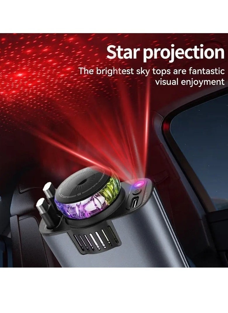 ELTRAZONE - 120W A5 5-in-1 Retractable Car Charger with Starlight & Air Freshener | PD 30W Fast Charging for iPhone 16/15/14/13/12/11 & Android | USB-C & QC3.0 Quick Charge Car Adapter | Fireproof PC Build | Multi-Port Universal Car Charger for Travel & Daily Use - Image 1