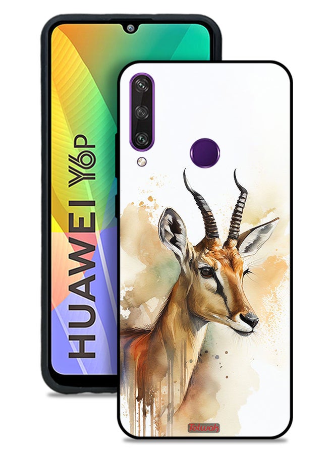 Tolwak Huawei Y6p Protective Case Cover Deer Abstract Art - Image 1