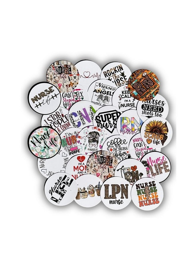 Lashicorn Nurse Freshie Cardstock Circles Cutouts Rounds 3” Inches 24 Pk Mixed Oven Bake W/Aroma Beads Scented Oil Resistant Paper Rn Lpn Cna Scrub Life Freshie  - Image 1