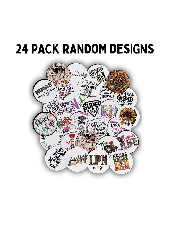 Lashicorn Nurse Freshie Cardstock Circles Cutouts Rounds 3” Inches 24 Pk Mixed Oven Bake W/Aroma Beads Scented Oil Resistant Paper Rn Lpn Cna Scrub Life Freshie  - Image 2