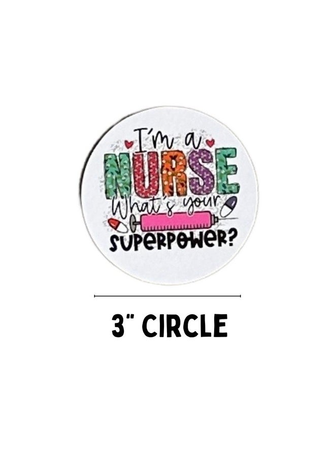 Lashicorn Nurse Freshie Cardstock Circles Cutouts Rounds 3” Inches 24 Pk Mixed Oven Bake W/Aroma Beads Scented Oil Resistant Paper Rn Lpn Cna Scrub Life Freshie  - Image 3